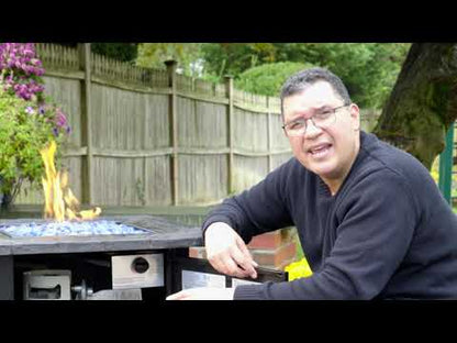 The Benjamin Dual-Heat LP Gas Outdoor Firepit