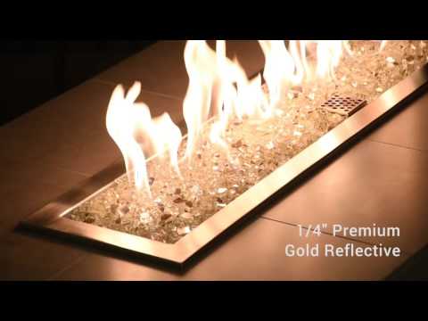 1/4" Gold Reflective Fireglass-10 lbs
