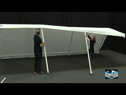King Canopy  18' x 27' White Hercules 10 Leg Canopy