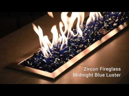 Midnight Blue Luster Zircon Fireglass Fire Pit Glass - 1" - 2"-10 lb