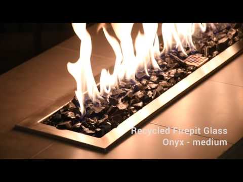 Onyx Recycled Fire Pit Glass - Medium 3/4" - 1 1/2"-10 lbs