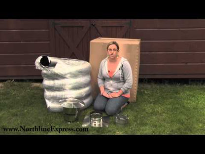 7" x 25' Lifetime Chimney Smooth-Wall Liner Kit with Stove Adapter