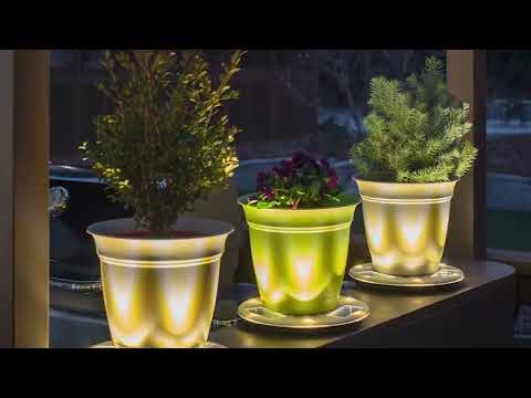 Solar LED Uplight Planter Base | 2-Pack | Gama Sonic – Northline