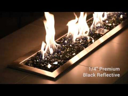1/4" Black Reflective Fireglass-10 lb