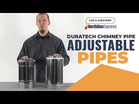8" DuraTech Adjustable Stainless Steel Chimney Pipe 14" - 21" - 8DT-21TASS