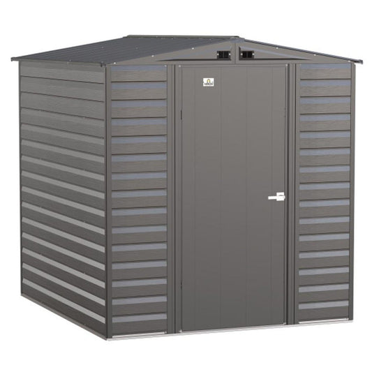 Arrow Select 6' x 7' Steel Storage Shed - Charcoal
