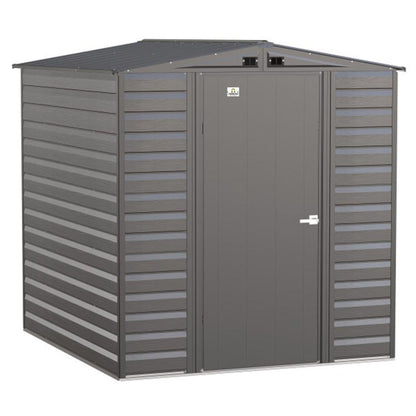 Arrow Select 6 x 7 Steel Storage Shed - Charcoal