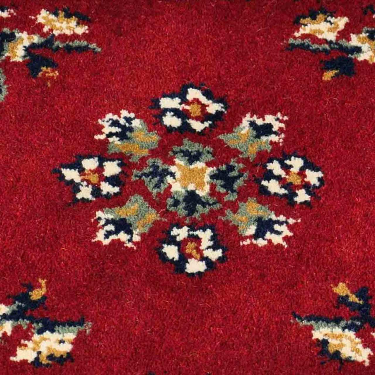 44" Rectangle Burgundy Oriental Fireplace Rug