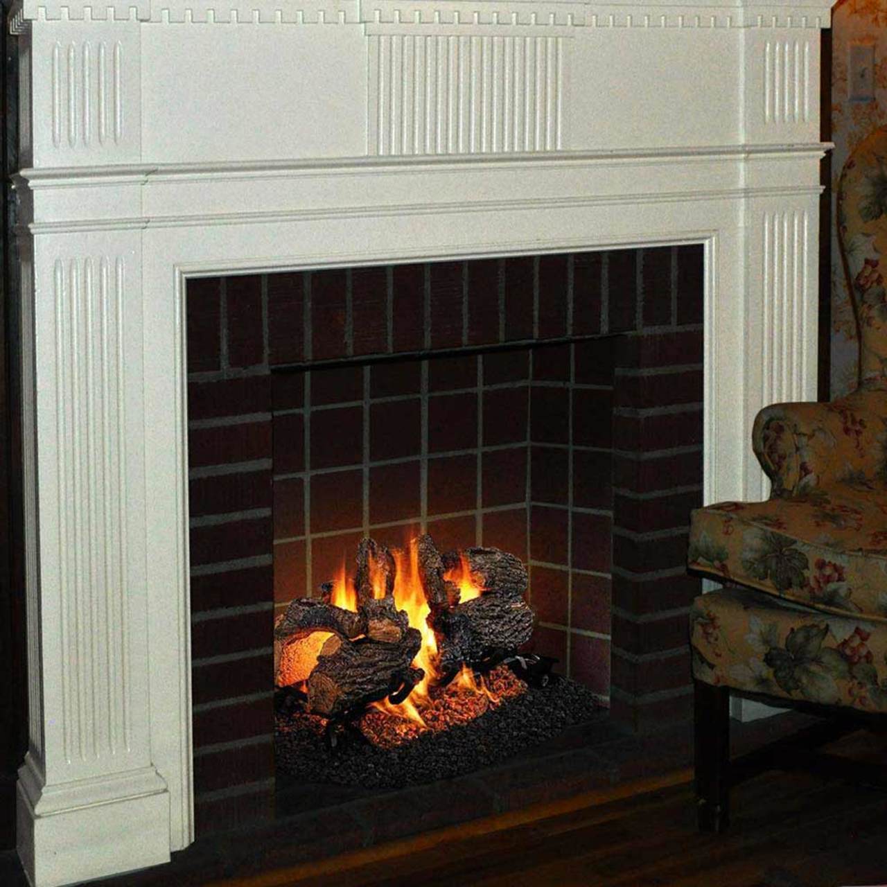 18'' to 20'' Peterson Real Fyre Charred Oak Vented Gas Log Kit