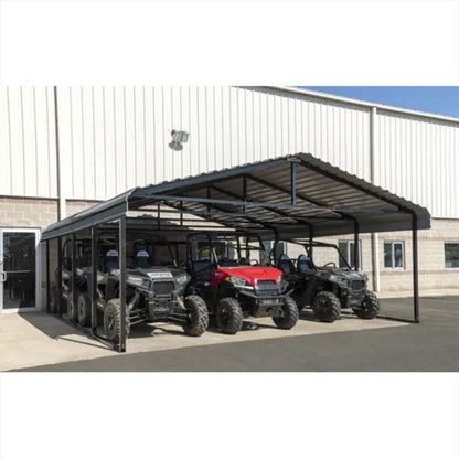 Arrow Carport 20 x 20 x 7 Ft. - Charcoal