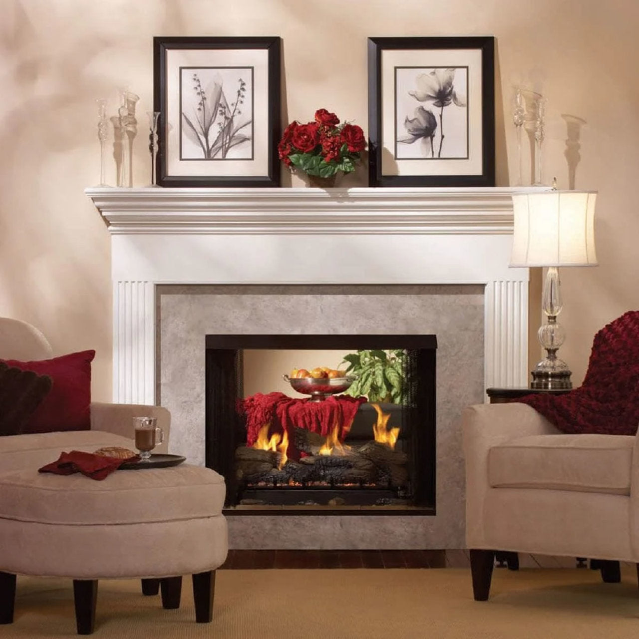 White Mountain Hearth Peninsula Mantel, 36, White EMPTW