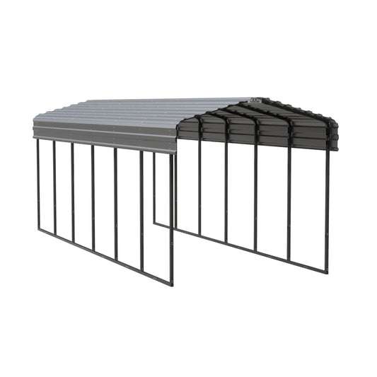 Arrow 10' x 29' x 9' Carport - Charcoal