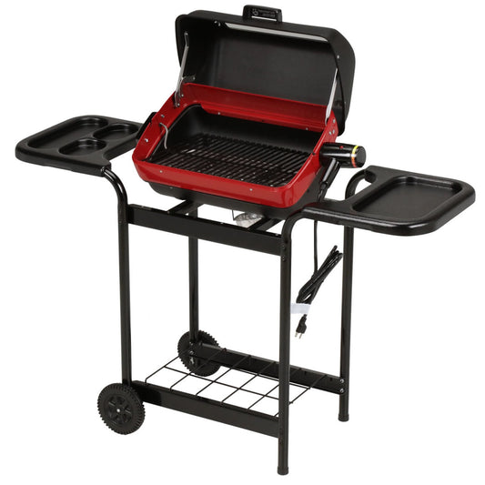 Americana 3-Zone Cart Electric Grill with Polymer Side Tables & Window - 9350U8.181