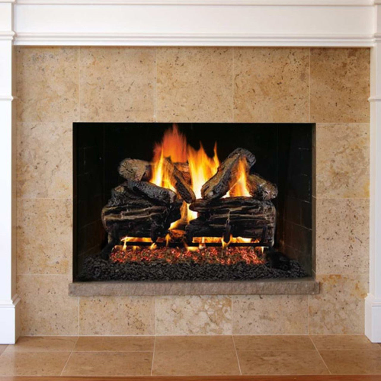 18'' Peterson Real Fyre Charred Split Oak Vented Gas Log Kit