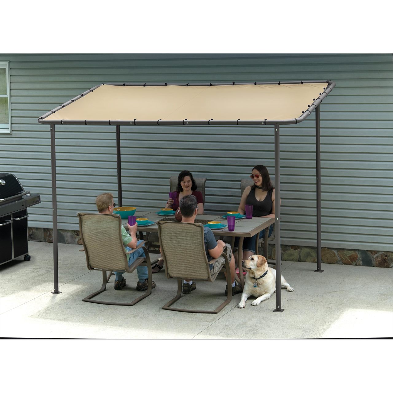 Solano 10' x 6' Gazebo Canopy - Tan