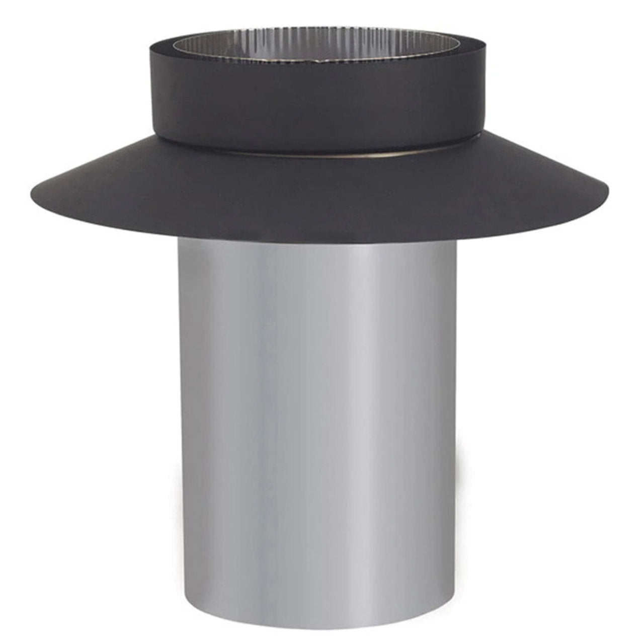 6" Ventis Double-Wall Black Stove Pipe Masonry Adaptor - VDB06MA