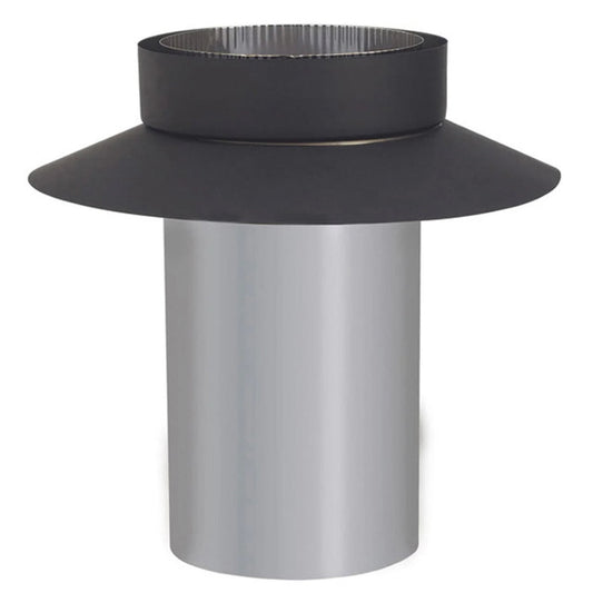 6" Ventis Double-Wall Black Stove Pipe Masonry Adaptor - VDB06MA