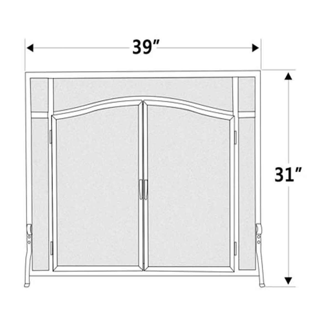 Pilgrim Forged Iron Arched Door Screen - VI