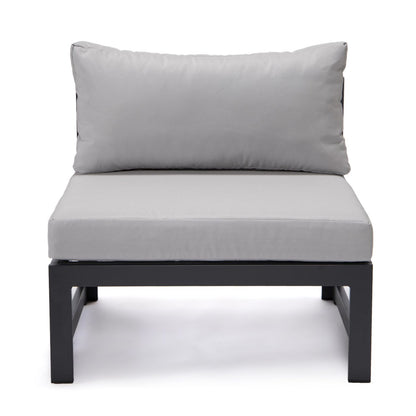 FiveOaks Dover Patio Collections Armless Sofa in Light Gray - Set of 2