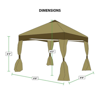 King Canopy  10' x 10' Olive Branch Garden Canopy