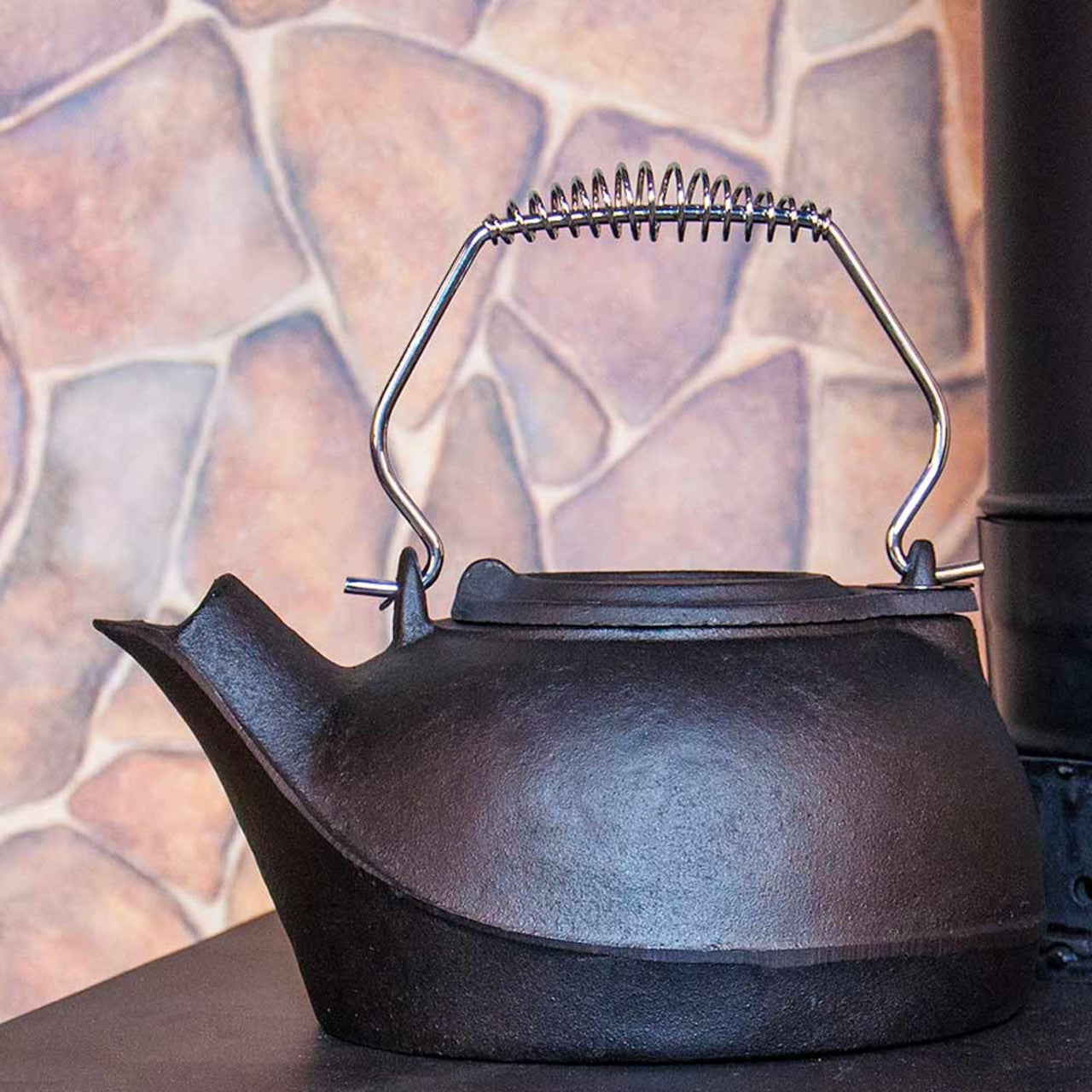 2.5 Quart Cast Iron Wood Stove Kettle