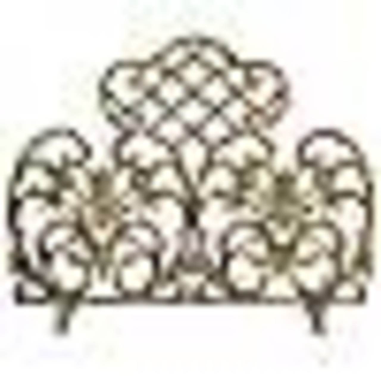 Single Panel Cast Aluminum Fireplace Screen - Antique Gold