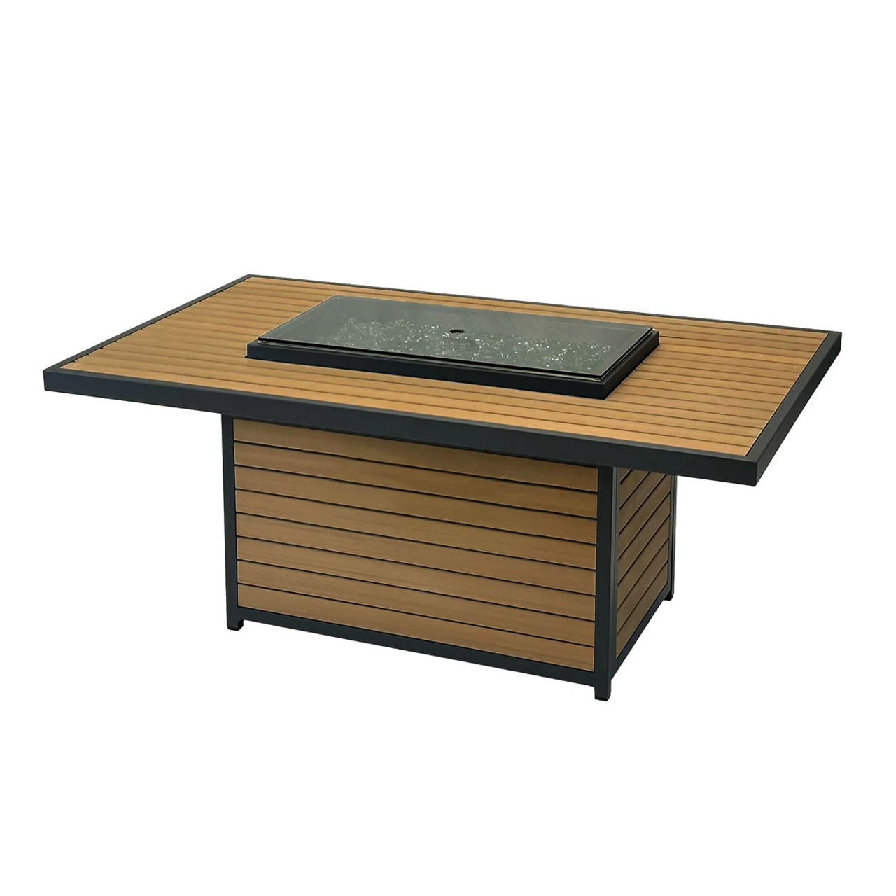 Outdoor Greatroom Kenwood and Brooks Rectangular Chat Height Gas Fire Pit Table