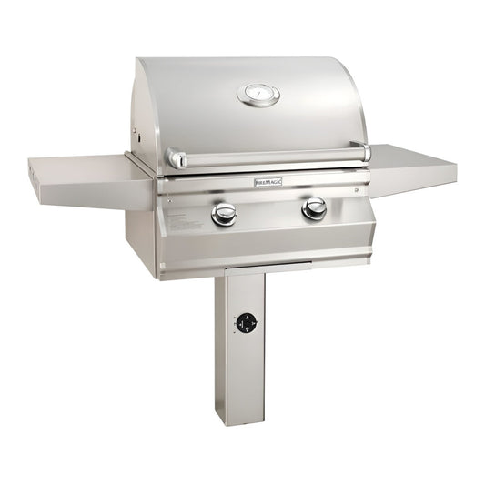 FireMagic Choice Multi-User CM430s 24" In-Ground Post Mount Grill with 1-Hour Timer, NG-LP - CM430SRT1NG6/CM430SRT1PG6