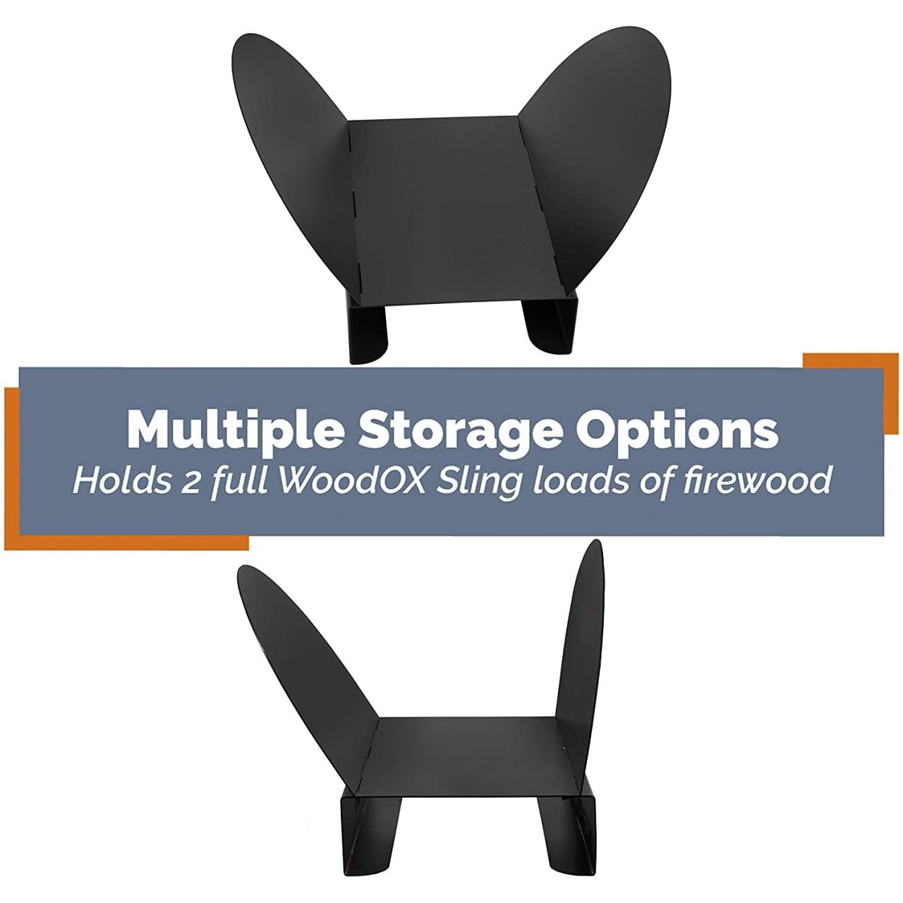 LogOx Black Hearth Bin Firewood Rack
