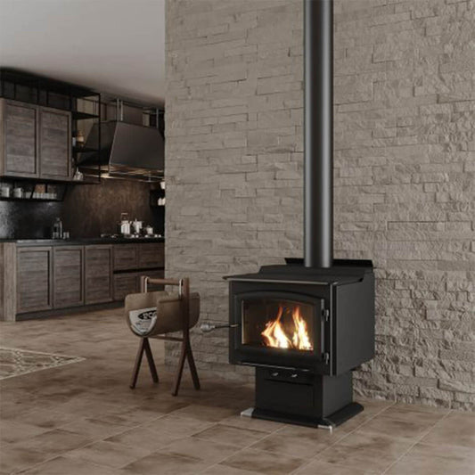 Ashley 3,200 Sq. Ft. Large Pedestal Wood Stove - AW3200E-P