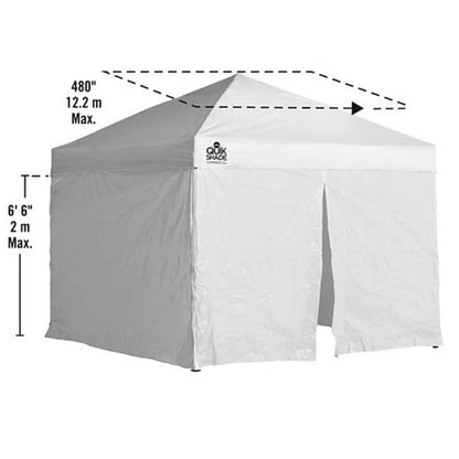 Wall Kit for Quik Shade Straight Leg Canopies, 10 ft. x 10 ft in White