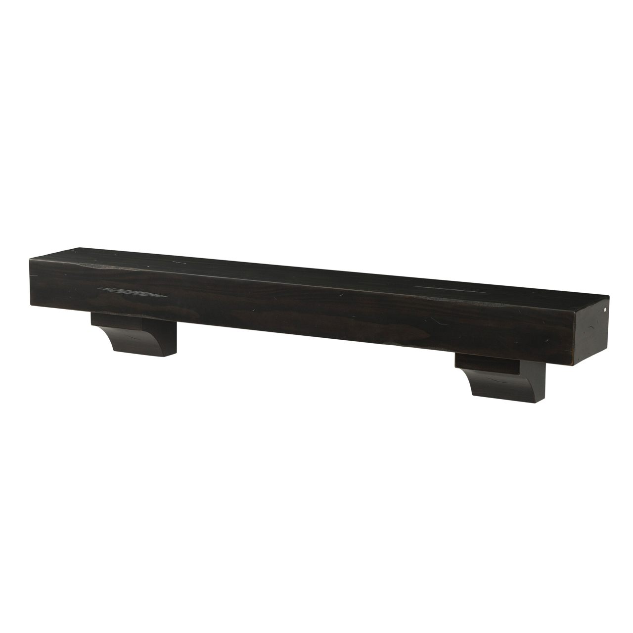 60" Shenandoah Fireplace Shelf by Pearl Mantels - Espresso Distressed Finish