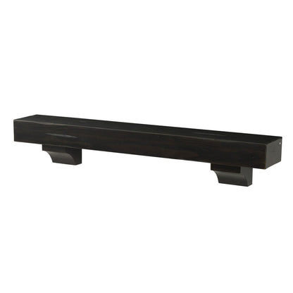 60" Shenandoah Fireplace Shelf by Pearl Mantels - Espresso Distressed Finish
