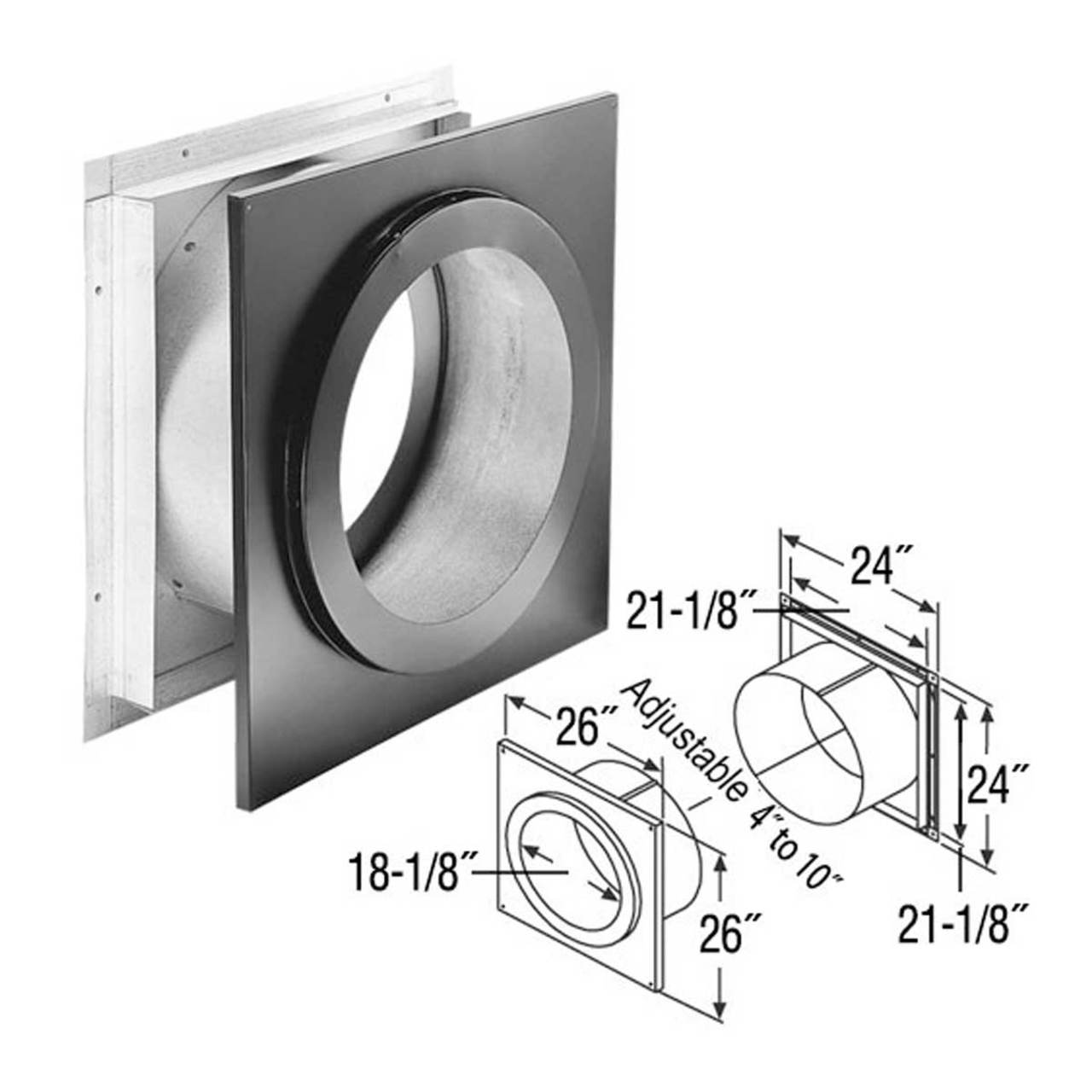 16'' DuraTech Wall Thimble - 16DT-WT