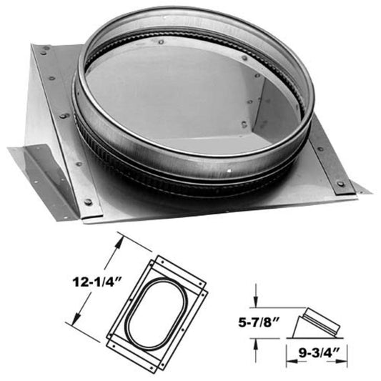8" DuraLiner 30 Degree Round-to-Oval Connector - 8DLR-CNRO