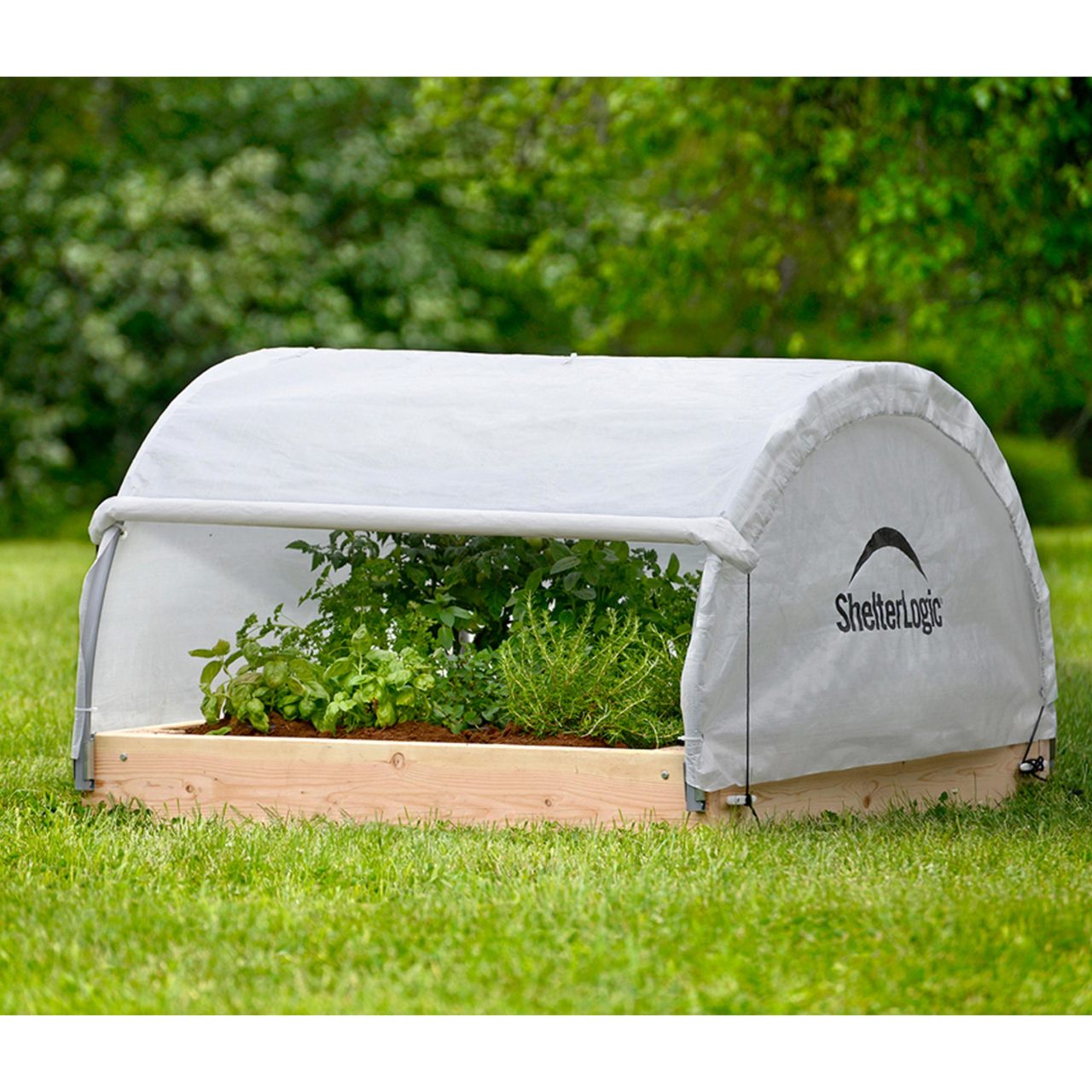 GrowIT 4' x 4' Backyard Round Raised Bed Greenhouse - Clear Cover