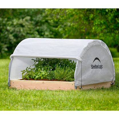 GrowIT 4' x 4' Backyard Round Raised Bed Greenhouse - Clear Cover
