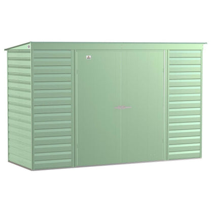 Arrow Select 10' x 4' Steel Storage Shed - Sage Green