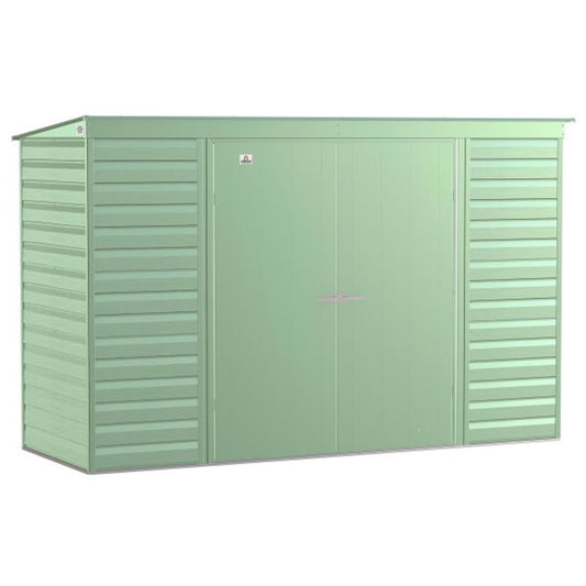 Arrow Select 10' x 4' Steel Storage Shed - Sage Green