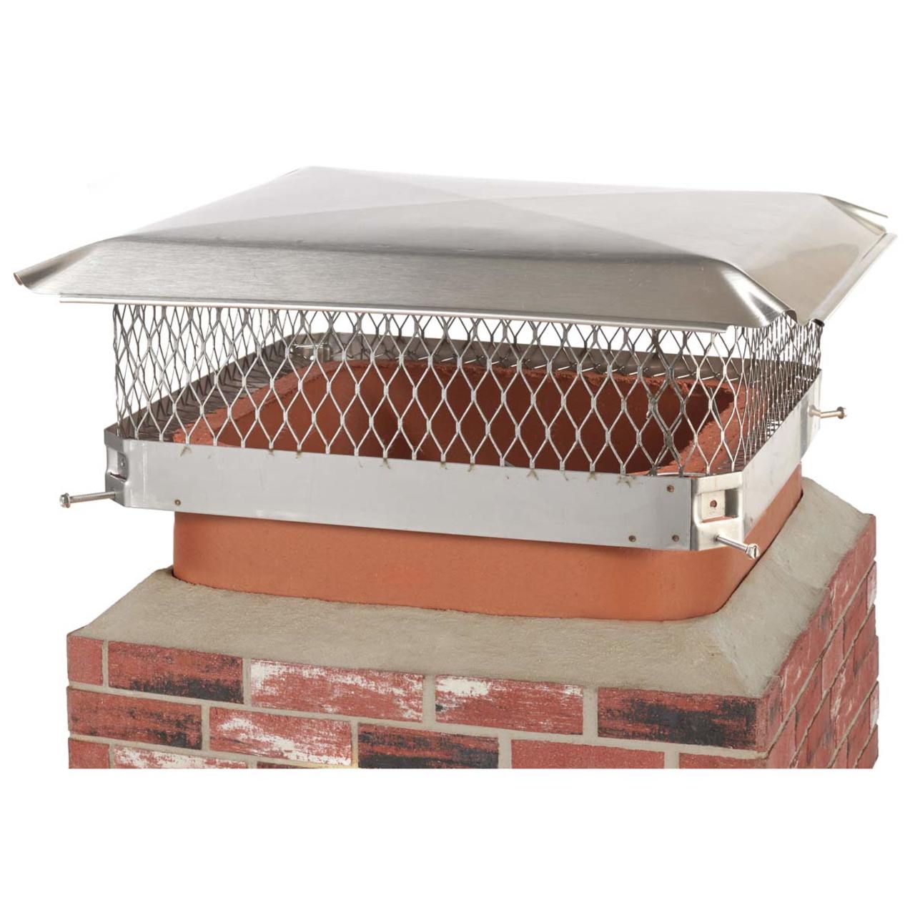 20" x 20" Stainless Steel Single Flue Chimney Cap