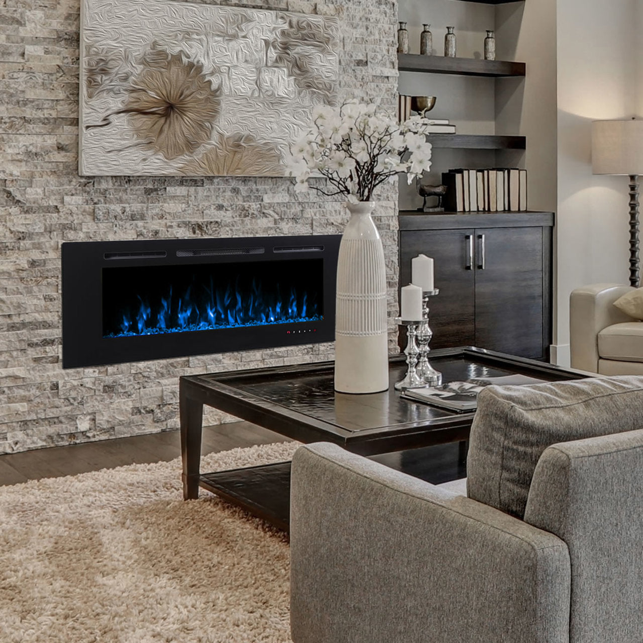 Modern Flames Challenger 50" Recessed Electric Fireplace - CEF-60B