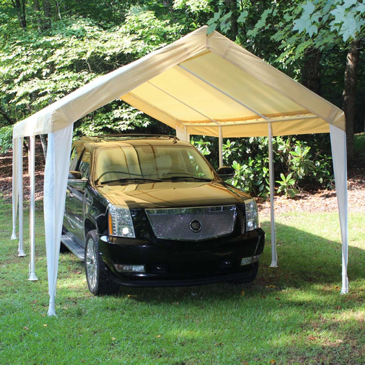 King Canopy  10' x 20' Tan and White 8 Leg Canopy