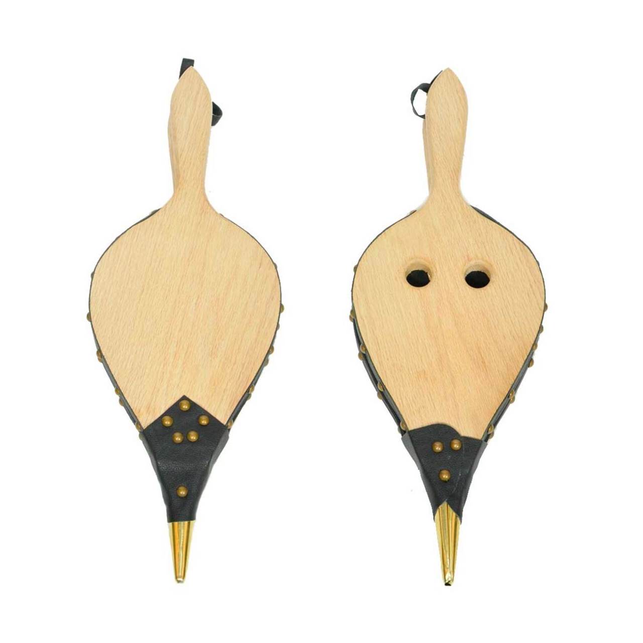 Johnny Beard Large Twin Valve Natural Oak Bellows