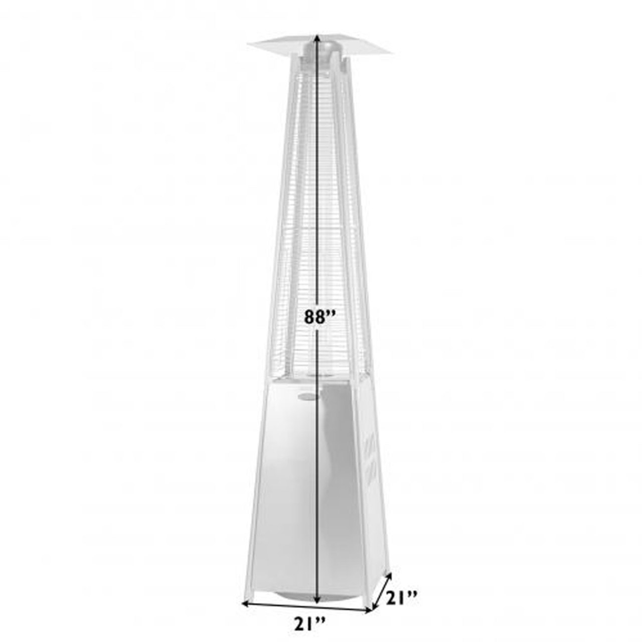 Stainless Steel Pyramid Flame Heater