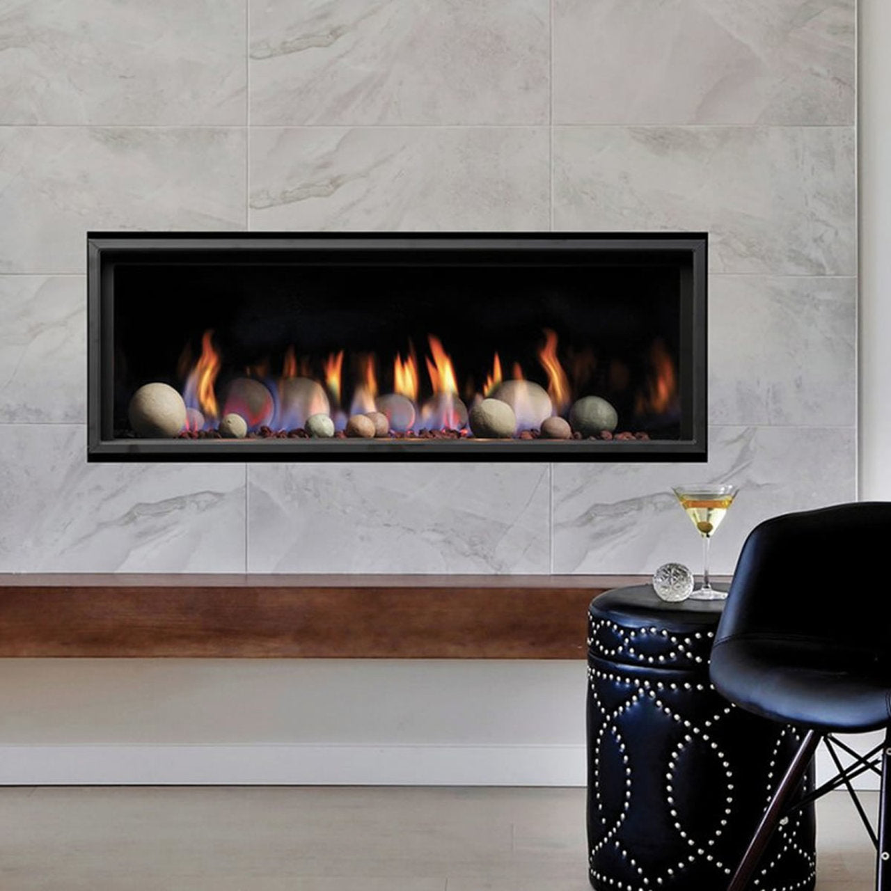 Kingsman Serene 60" NG Linear Fireplace - ZCVRB60NE