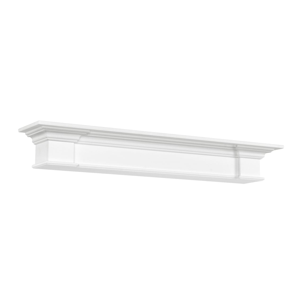 60" Shepherd MDF Fireplace Shelf by Pearl Mantels - White Paint Finish