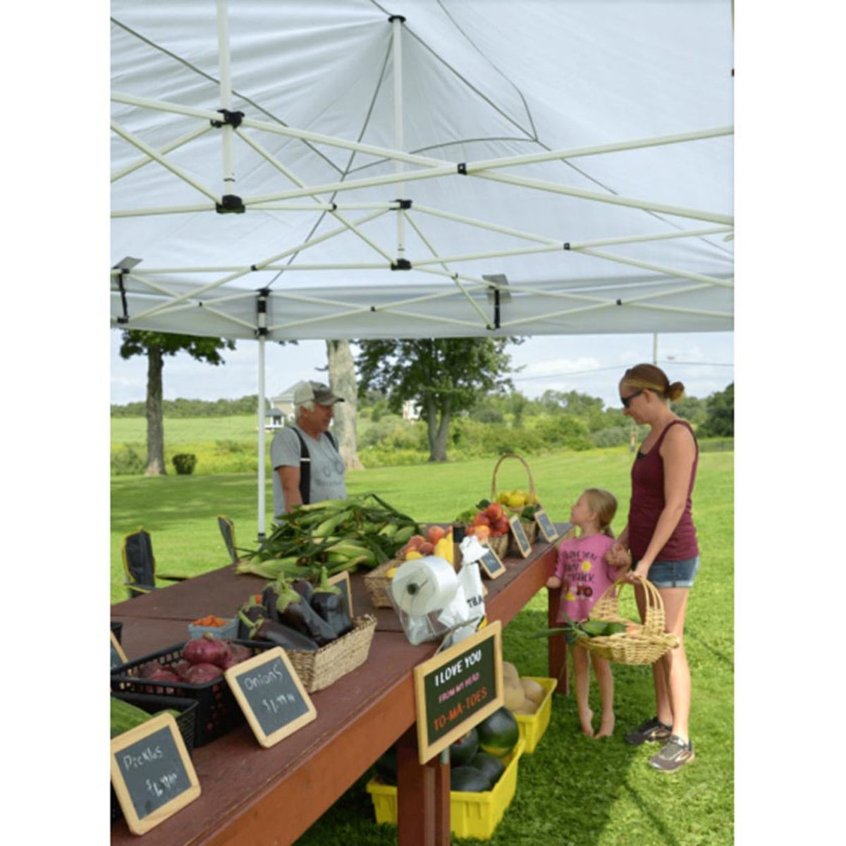 Quik Shade Commercial 10' x 15' Pop Up Tent Canopy - White
