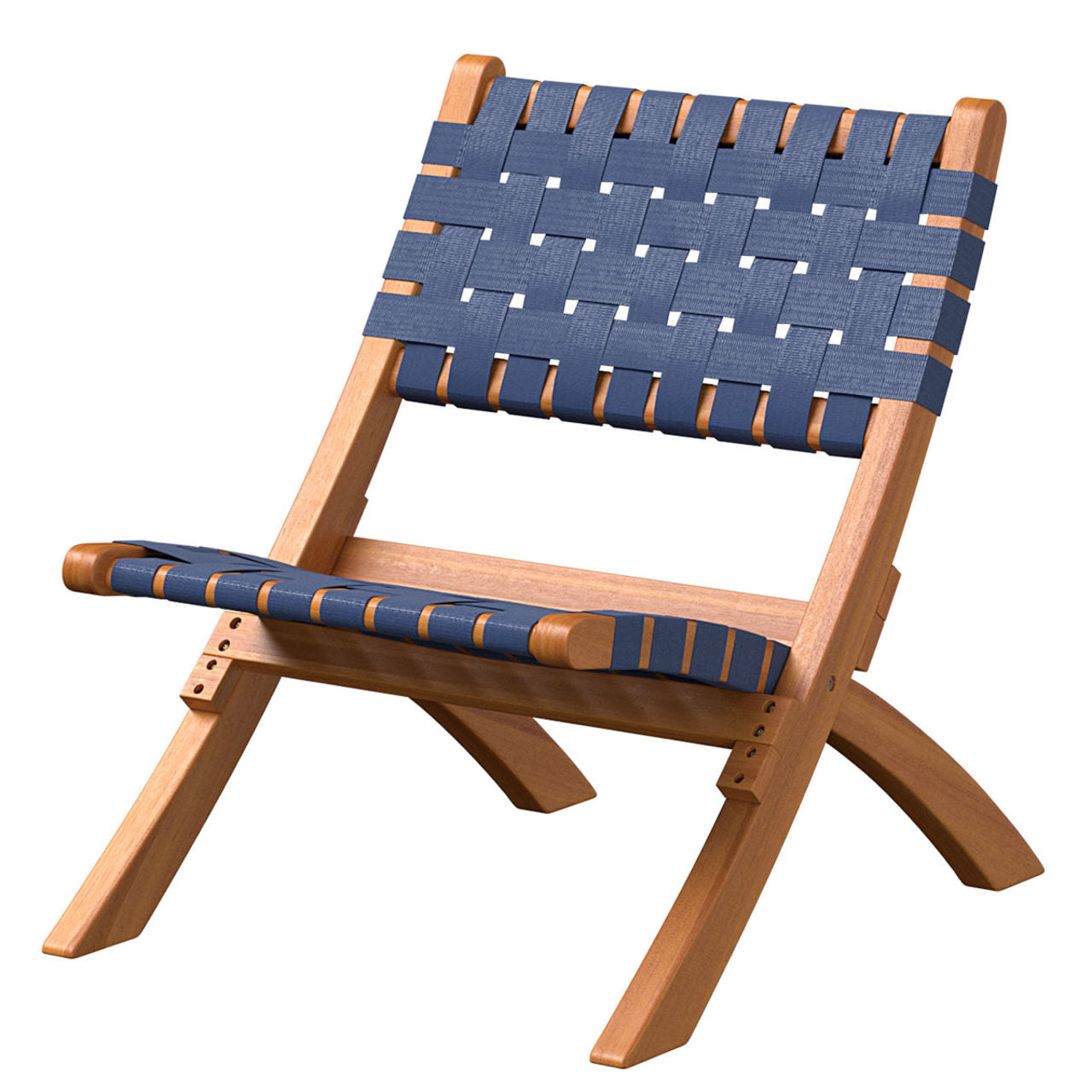 Fire Sense Sava Indoor-Outdoor Folding Chair in Black/Natural/Navy Blue/Warm Grey/Brown Webbing - 62774 - 64159 - 63636 - 63637 - 64098