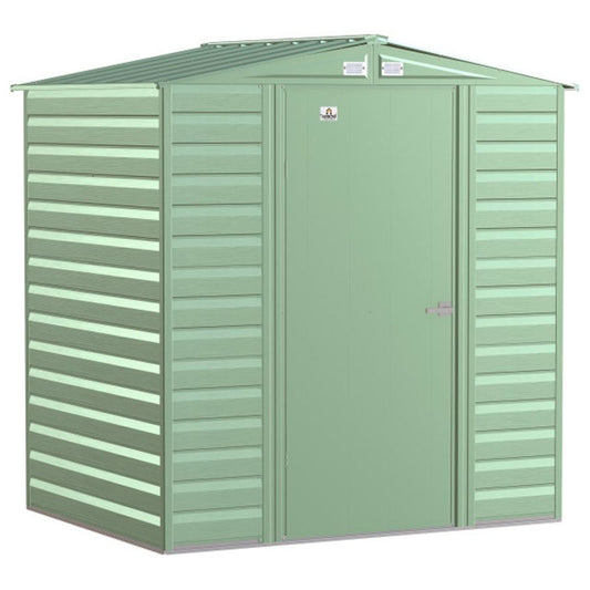 Arrow Select 6' x 5' Steel Storage Shed -  Sage Green