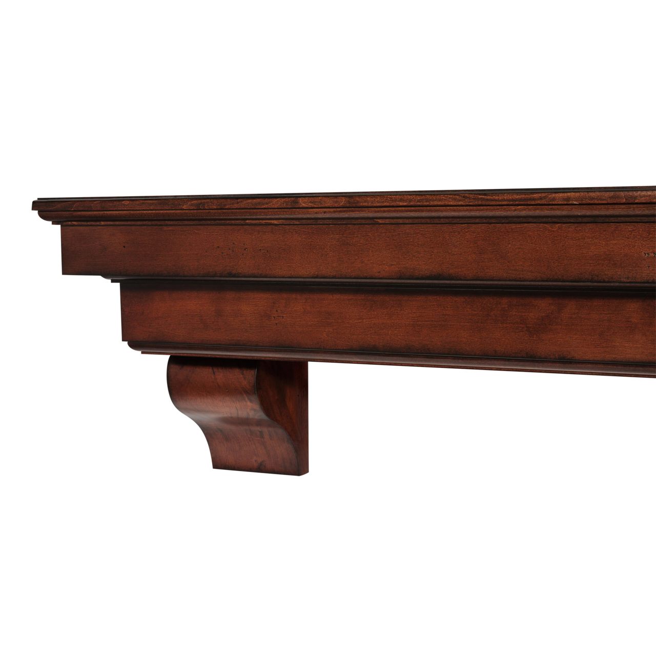 72" Auburn Distressed Cherry Finished Fireplace Shelf by Pearl Mantels